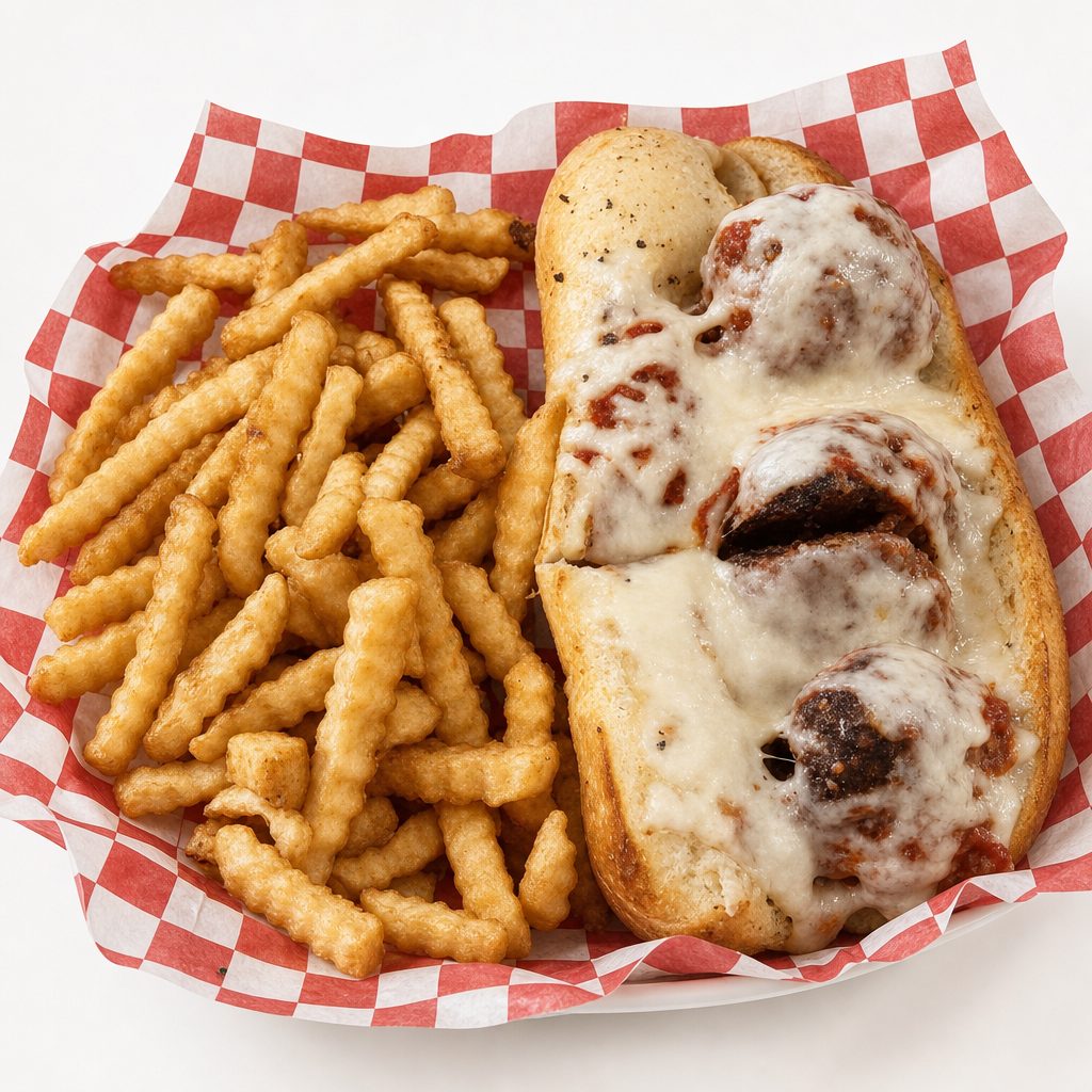 Mama's Meatball Sub Sandwich.