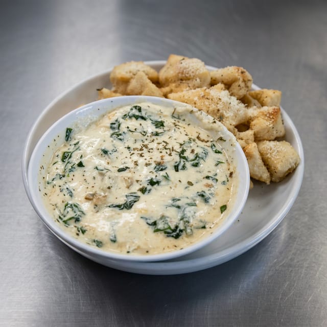 Spinach, Artichoke, and Bacon Dip.