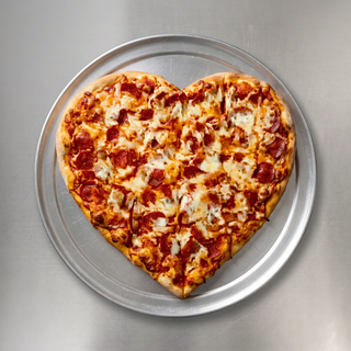 Heart shape pizza