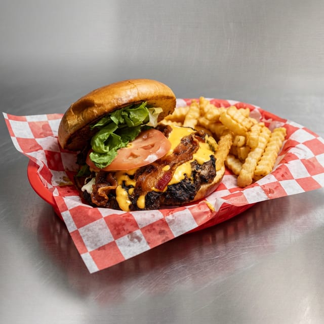 Old Fashioned Cheddar Burger.